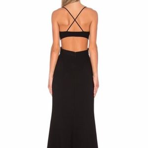 Jill Jill Stuart Spaghetti Strap Black Dress With Side Cutouts